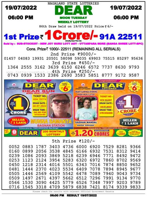 lottery sambad 19 tarikh|Lottery Sambad Today Nagaland State Result 1 PM, 6 .